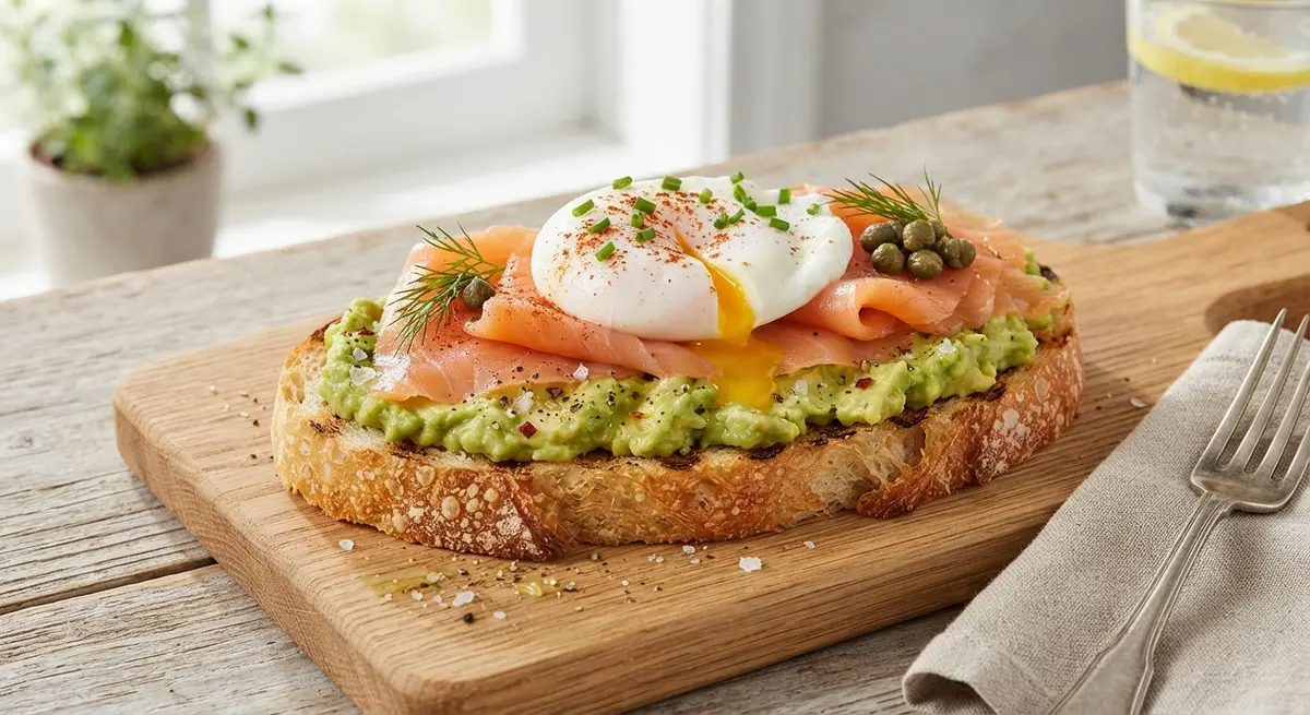 Sourdough Avocado Poached Egg Smoked Salmon Toast